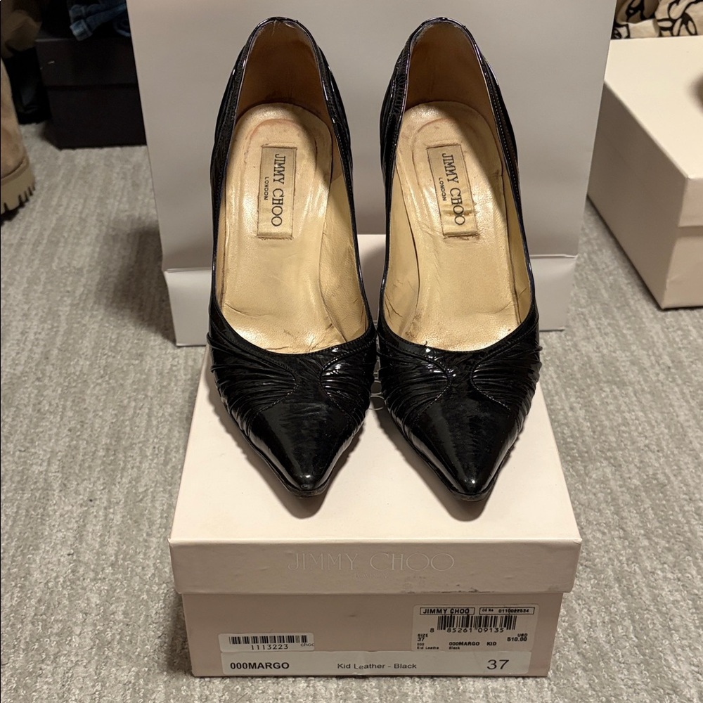 Jimmy Choo Black Patent Leather Heels